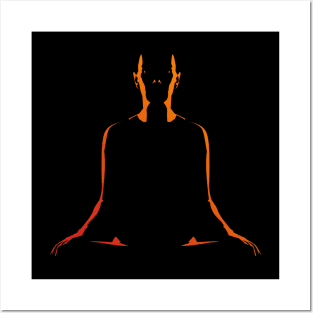 Sukhasana Yoga Pose Posters and Art